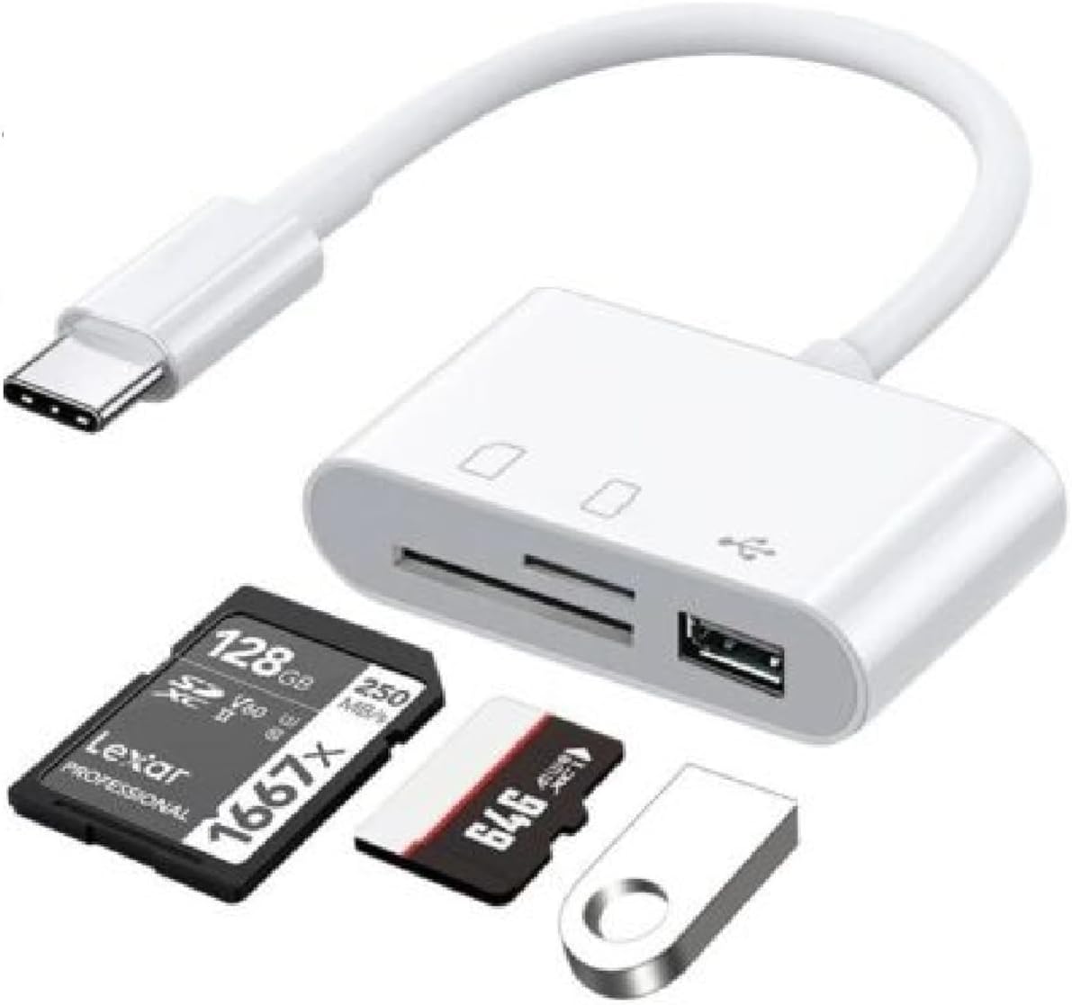 5232 Usb Type C To Sd Microsd Tf Kart Okuyucu Usb 3in1 Çevirici Dönüştürücü Adaptör