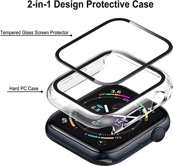 Apple Watch 49 mm Şeffaf Ekran Koruyucu ve Kılıf Bir Arada Tam Koruma Şeffaf Saat Kılıfı - Görsel 3