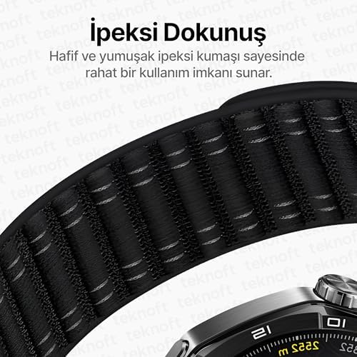 22mm ile Uyumlu Saatler için Wave Loop 46mm Yumuşak Kumaş Kordon  Watch (GT6 Pro/GT6/GT5 Pro/GT5/GT4/Watch 4 Pro/GT3/GT3 Pro/GT2/GT2 Pro)