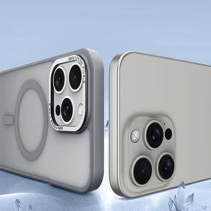 Apple iPhone 13 Pro ile uyumlu Arkası Mat Transparan Buzlu Magsafe ile uyumlu Kamera Çıkıntı 2mm Korumalı Impact Matte Protectıon Kılıf Mürdüm
