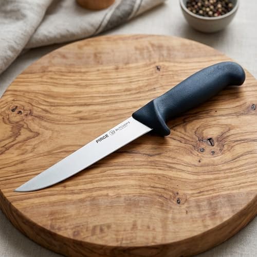 Pirge Butcher's Germany Sıyırma Bıçağı Kıvrık Sert 15 cm Siyah