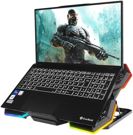 AD-RC13 Bellatrix RGB Laptop Soğutucu Stand 5 Fanlı, 2 USB Portlu, Ayarlanabilir Yükseklik, 15”-17” Notebook Uyumlu, Siyah