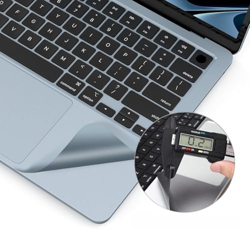 MacBook Air 13.6 inç A2681 A3113 A3240 A3449 Uyumlu Palm Koruyucu + Trackpad Koruyucu Set, M2 M3 M4 M5 Gök Mavisi - Görsel 3