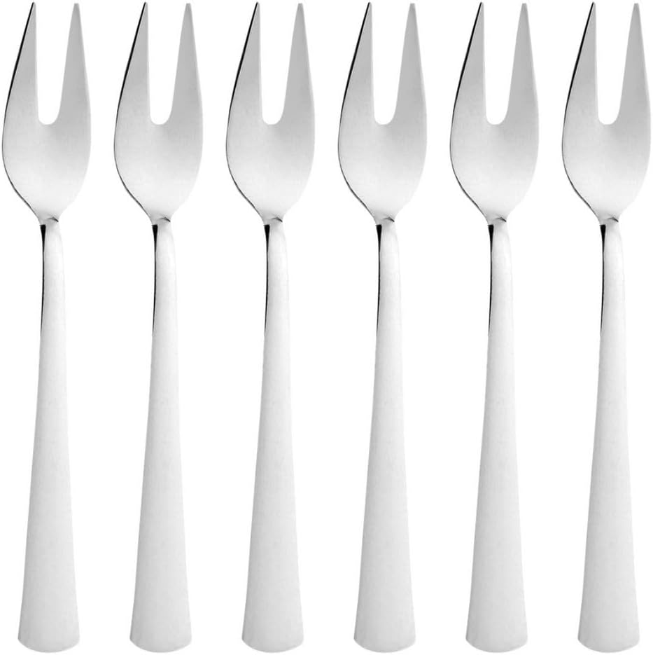 Limon ve Fondü Çatalı Seti, Çelik, 11 cm, Gümüş Metalik, 6 Parça - Görsel 2