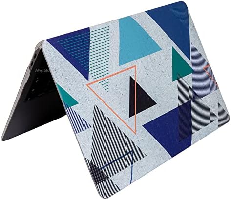 MacBook Pro 13 Geometrik Desenli Kılıf A1706 A1708 A1989 A2159 A2251 A2289 A2338 M1 M2 Uyumlu Baskılı Kristal Sert Kılıf Koruyucu Kapak Lacivert Mavi - Görsel 2