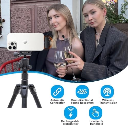 Alternative view of Infomax 2’li Kablosuz Yaka Mikrofonu iPhone Uyumlu | Tak Çalıştır | Lightning Alıcılı | Gürültü Azaltma | Video Çekim & Canlı Yayın İçin