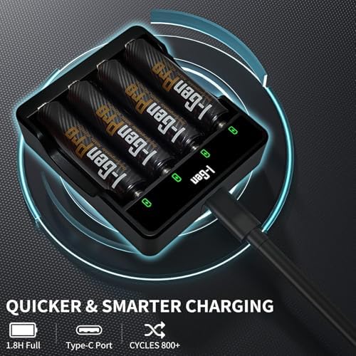 I-Gen G429 4'lü Pil Şarj Aleti + 4 Adet AA Pro 2950 mAh Şarjlı Kalem Pilli Set - Görsel 2