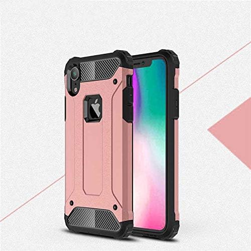 Alternative view of Apple iPhone XR 6.1 ile Uyumlu Kılıf Çİft Katman Koruyucu Crash Military Tank Kılıf - Rose Gold