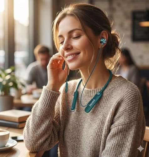 Taç Bluetooth Kulaklık Yüksek ŞarjI ile 150 Saat Bekleme Süresi 10 Metre Çekiş Menzilİ Dışarıdan Gelen Sesleri Filtreleyen Kulak İçi Tasarım aktif ENC görüşme memnuniyet garantili 097 (DERİN YEŞİL)