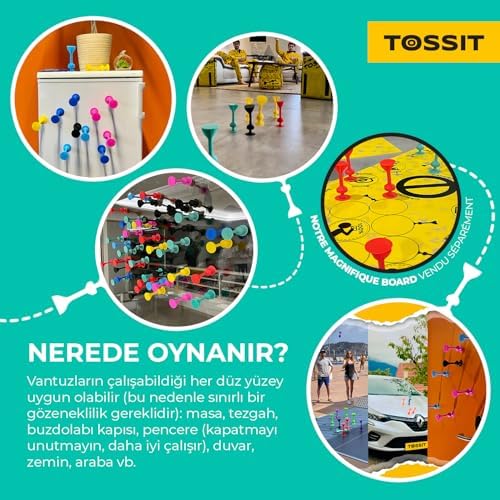 TOSSIT Game: Aile ve Partiler İçin Mükemmel Silikon Vantuz Dart Oyunu, İç ve Dış Mekan Eğlencesi İçin Yapışkan Dart Atış Oyunu, Mükemmel Hediye - Starter Pack - Görsel 3