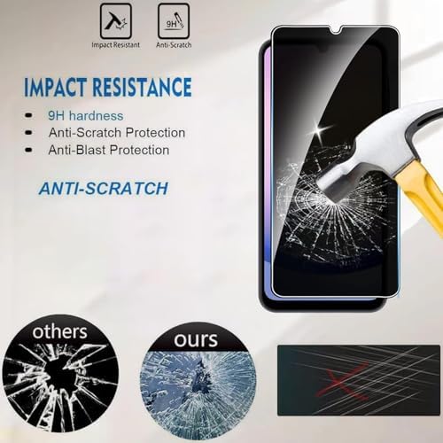 Galaxy A25 Privacy (Hayalet) Ekran Koruyucu – 2 Adet - 9H Temperli Cam, Yan Görünme Engelleyici, Tam Kaplama - Görsel 2