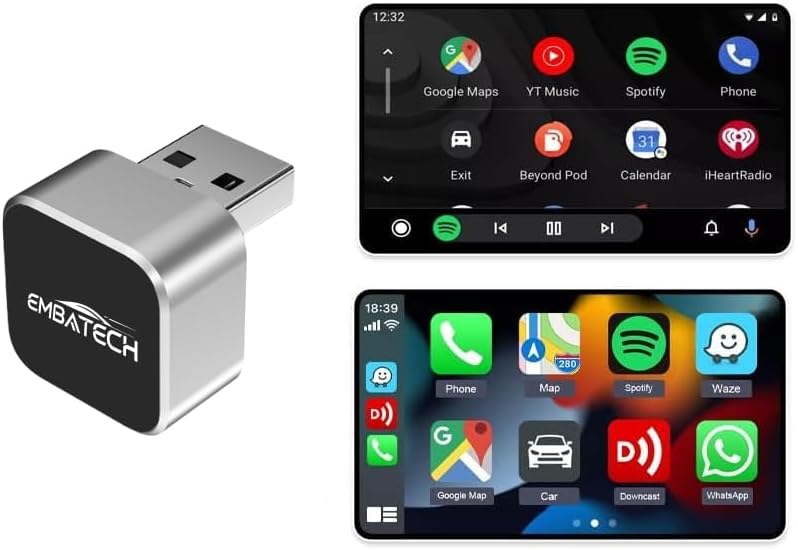 2in1 Kablosuz CarPlay Ve Android Auto Adaptörü (EMT-001) - Görsel 3