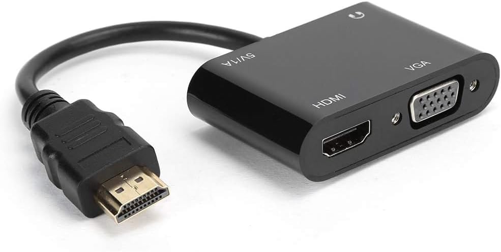 1080P 2in1 Hd'den Vga'ya Hdmi to VGA Hd Dönüştürücü Bilgisayar Projeksiyonu - Hd Ürünleri Için Tv Adaptörüne VGA Ürünlerini Bağlama ZR724 - Görsel 3