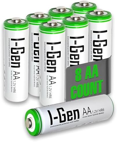 Alternative view of I-Gen G827 8'li Pil Şarj Aleti + 8 Adet AA 2700 mAh Şarj Edilebilir AA Şarjlı Kalem Pilli Set 1.2V Ni-MH
