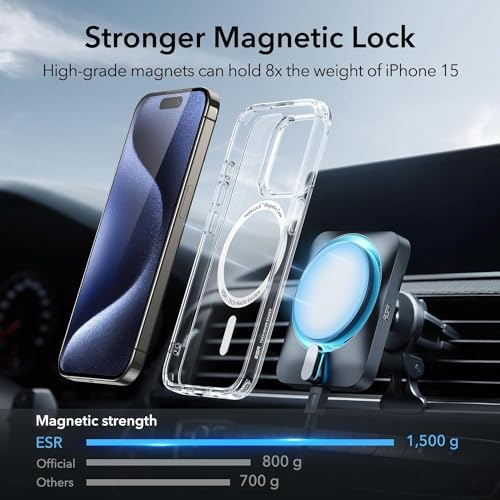 Alternative view of iphone 15 pro MagSafe ile Uyumlu Şeffaf Kılıf Silikon Darbe Emici Tam Koruma Kapak Air iphone 15 pro Manyetik şarj kılıfı