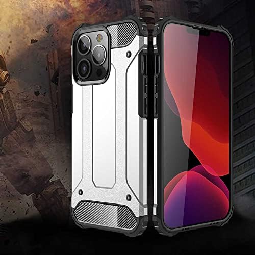 Apple iPhone 13 Pro Max ile Uyumlu Kılıf Çİft Katman Koruyucu Crash Military Tank Kılıf - Gri - Görsel 3