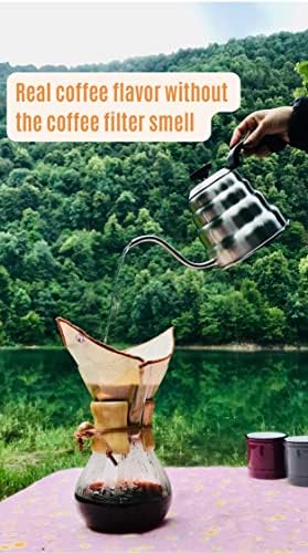 Alternative view of (2 adet) Yıkanabilir, Kumaş Chemex Kahve Filtresi Ağartılmamış%100 Ham Pamuk, Organik, Ekolojik Filtre Chemex (C.2)