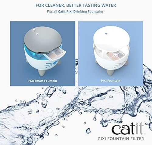 Catit 43722 Pixi yedek filtre, Catit Pixi su çeşmesi için içme çeşmesi filtresi, 6'lı paket - Görsel 3