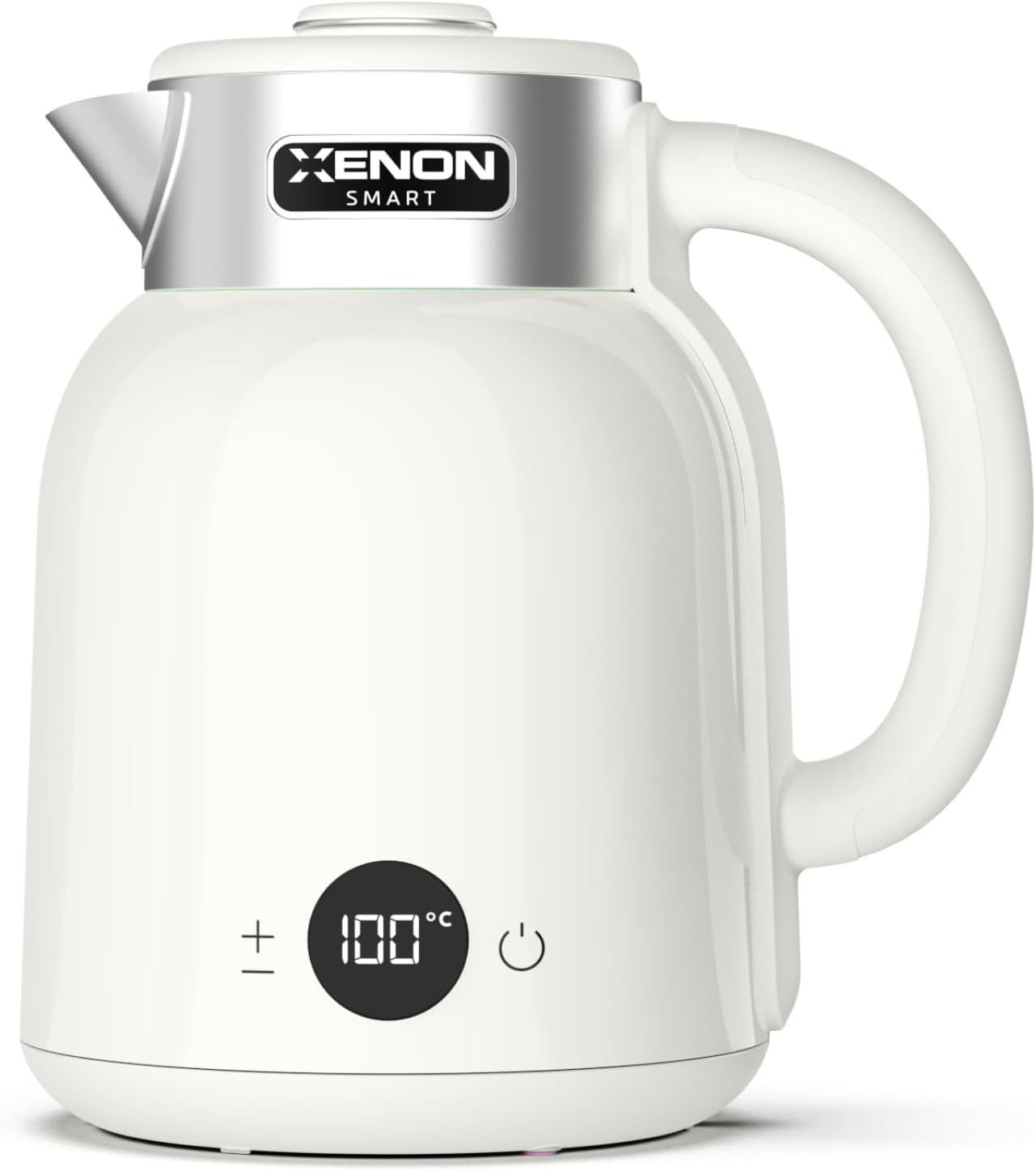 Alternative view of Xenon Smart Akıllı Kettle Paslanmaz Çelik Çift Katmanlı Wi-Fi Mobil Uygulama ile Uzaktan Kontrol Edilebilen Otomatik Kapanma Hızlı Kaynatma Kaçak Akım Korumalı Su Isıtıcı 1.5 Lt (Krem) X7101