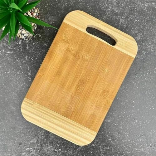 Bambu Kesme Tahtası Antibakteriel Yıkanabilir Doğrama Tahtası Dikdörtgen 34x24CM | Antibakteriyel ve Yıkanabilir Bambu Kesme Tahtası - Hijyenik ve Dayanıklı Doğrama İşleriniz için İdeal - Görsel 3