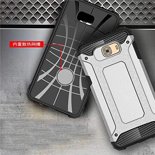 Galaxy C5 ile uyumlu Çİft Katman Koruyucu Crash Military Tank Kılıf - Kırmızı - Görsel 2
