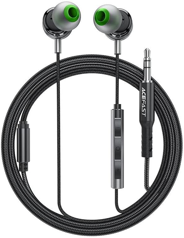Alternative view of Acefast 3.5mm Kablolu HD Mikrofonlu Kulaklık Uzaktan Kumandalı Aux Girişli Kulaklık 1.2 Metre - Siyah - L4