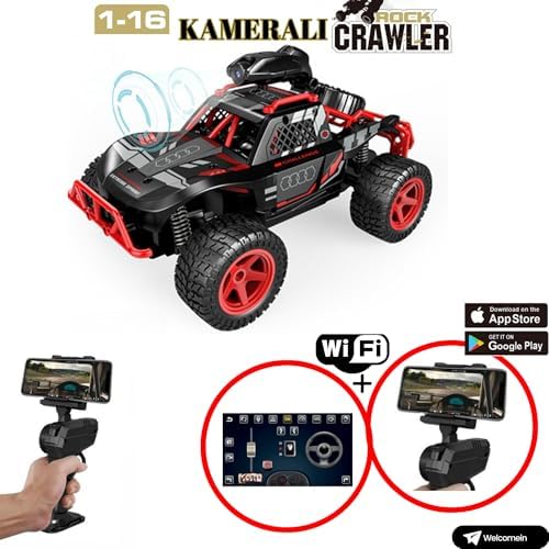 Oyuncak Wifi Kameralı 2.4ghz Uzaktan Kumandalı 1:16 Drift Atan 4x2 Offroad Rock Crawler Araba - Görsel 2