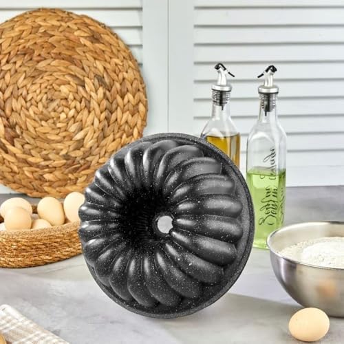 Döküm Gövdeli 24cm Granit Kaplama Dilimli Kek Kalıbı, Dilimli Kek Kalıbı, Döküm Kek Kalıbı, Granit kek kalıbı, Yanmaz Yapışmaz Granit Kaplama Döküm Dilimli Kek Kalıbı 24cm - Görsel 2