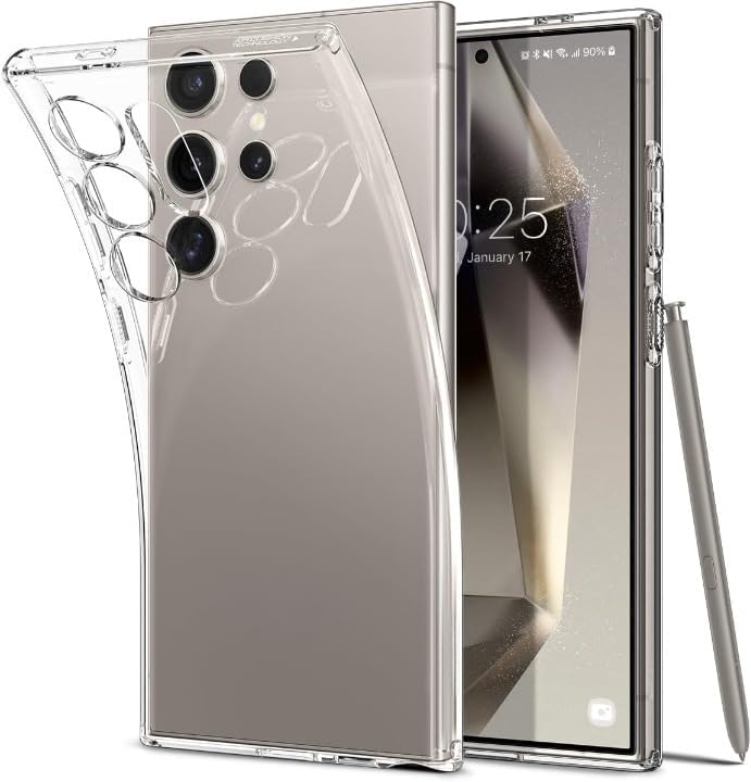 ile uyumlu Şeffaf Clear Silikon Yüksek Kalite Darbeye Dayanıklı Şık Telefon Kılıfı ( S24 Ultra) - Görsel 3