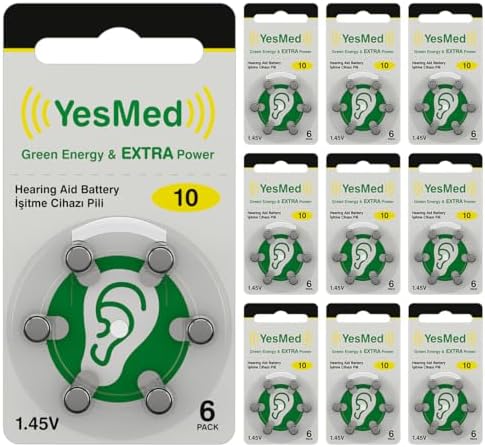 YesMed Extra Power 10 Numara İşitme Cihazı Pili (10 Paket x 6 Adet = 60 Adet Pil) - Görsel 3