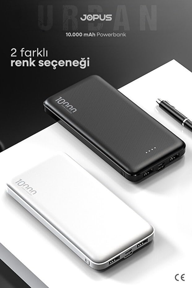 Alternative view of 10.000mAh Led Işıklı Taşınabilir Şarj Aleti/Powerbank Siyah/Beyaz JP-P10S-1 (Beyaz)