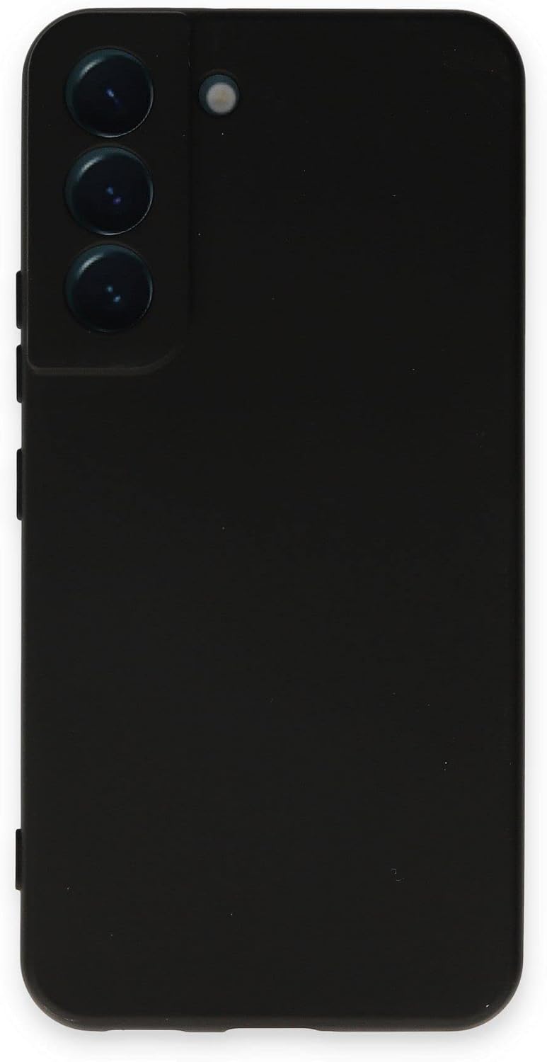 Galaxy S22 ile uyumlu Kapak Kamera Korumalı Içi Kadife Lansman Silikon Kılıf - Siyah - Görsel 3