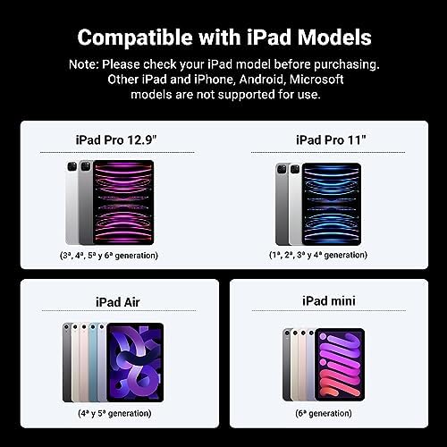 iPad için Kalem Manyetik Kablosuz Şarj 2. Nesil Eğim Hassasiyeti Palm Reddetme Güç Ekranlı Kalem iPad Pro 11 inç 4/3/2/1, iPad Pro 12,9 inç 6/5/4/3, iPad Air 4/5, iPad Mini için - Görsel 3