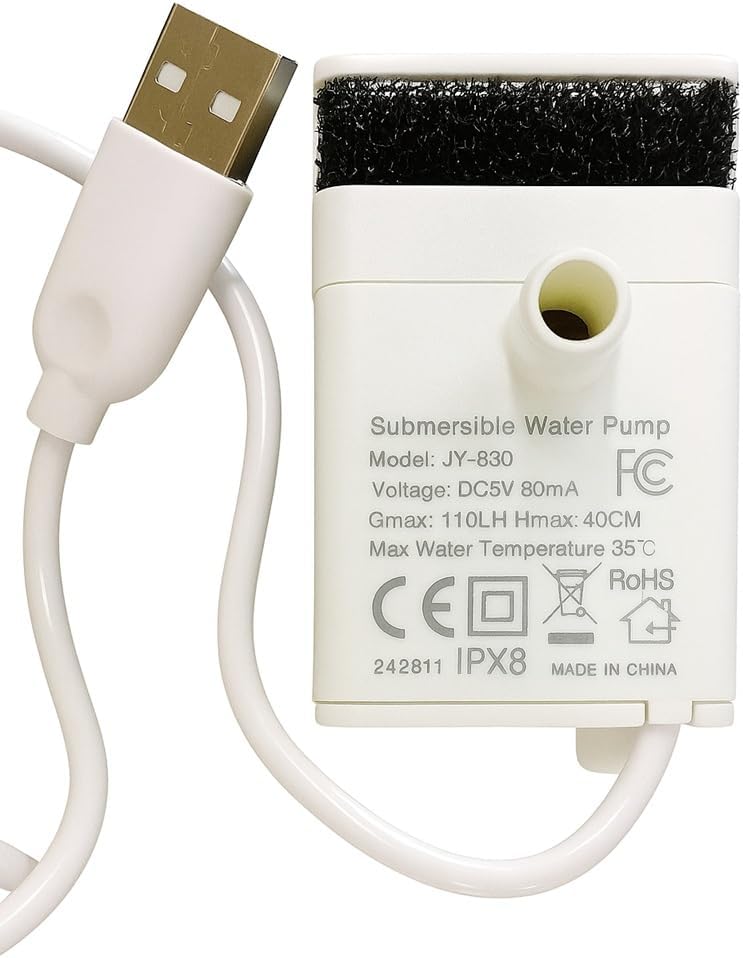 Haustier Anti-Burnt Özellikli, Ledli, USB, Evcil Hayvan Su Sebili Yedek Pompa - Görsel 2