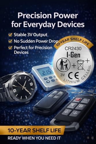 I-Gen Batteries CR2430 Lityum Düğme Pil 3V CR2430 - Görsel 2