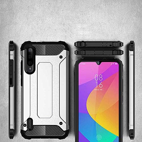 Xiaomi Mi A3 ile uyumlu Çİft Katman Koruyucu Crash Military Tank Kılıf - Gold - Görsel 3