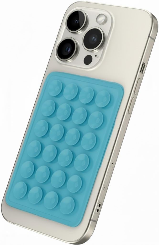 Telefon Arkasına Yapışan Silikon Vakumlu Pratik Telefon Tutucu, Kolay Telefon Kılıfı Tutucu, Tüm Cep Telefonu Modellerine Uygun, Araç Telefon Tutucu, Makyaj, Mutfak, Ahtapot (Mavi)