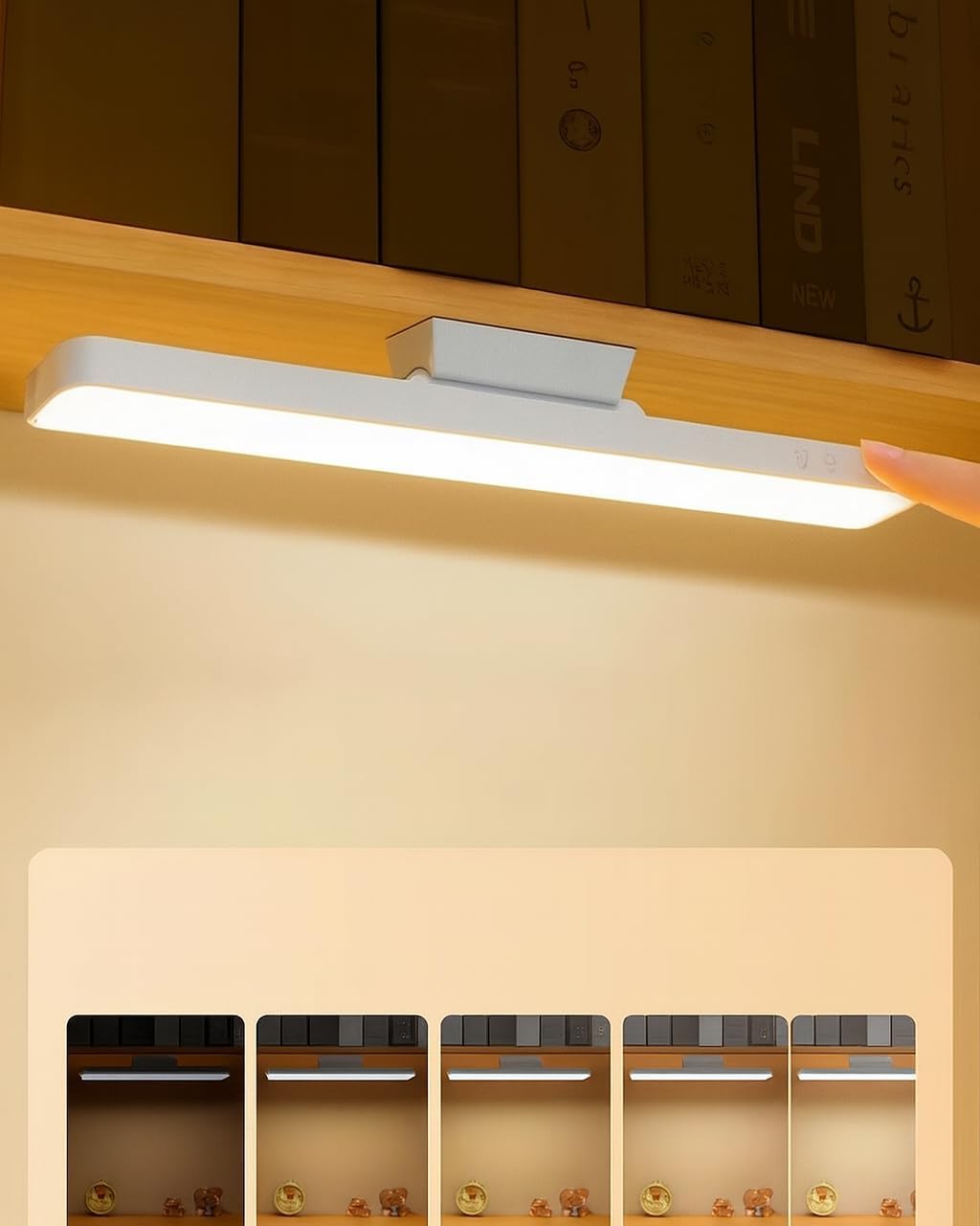 Alternative view of Masa Üstü Dokunmatik 3 Renkli Şarjlı Led Lamba Okuma Lambası