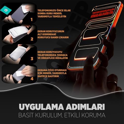 [2'li Paket] Apple iPhone 17 için Ekran Koruyucu 9H Sertlik Anti-Static Temperli Cam Netlik ve Dokunmatiği Etkilemeyen iPhone 17 Cam Çizik ve Darbelere Karşı iPhone 17 Koruma (2'li Paket)