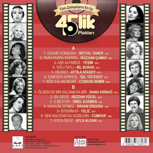 Alternative view of Tüm Zamanların En İyi 45'lik Plakları Plak, Türk Pop Müziği Koleksiyonu, Vinyl