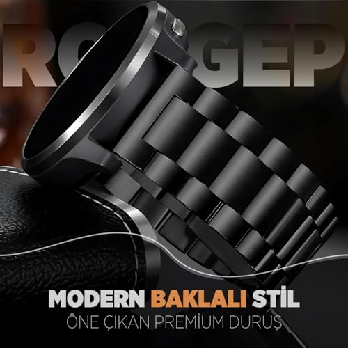 ile Uyumlu Kısaltma Aparatlı 20mm Çelik Kordon Galaxy Watch 7/6/5/4 Serisi (40mm/44mm) Watch 6/4 Classic (47/43/42mm) için Metal Kordon Bakla Model Galaxy Watch 7 Kordonu - Görsel 2