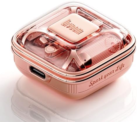Divoom Spark Air Pembe TWS Bluetooth 5.3 Kablosuz Kulakiçi Kulaklık, LED Ekranlı Şarj Kutusu,Dokunmatik Kontrol, iOS Android Uyumlu, Müzik ve Yürüyüş için Earbuds, Pembe