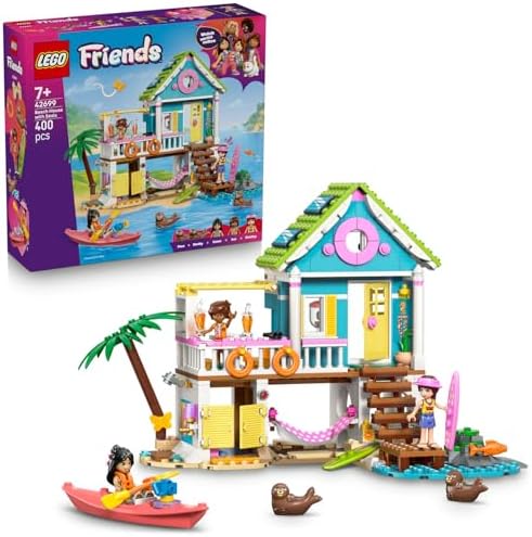 Alternative view of Fok Balıklı Yazlık Ev 42699 – 7 Yaş ve Üzeri Çocuklar için Leo, Liann ve Paisley Mini Bebekleri ile 2 Oyuncak Hayvan İçeren Yaratıcı Oyuncak Yapım Seti, Hediye Fikri (400 Parça)