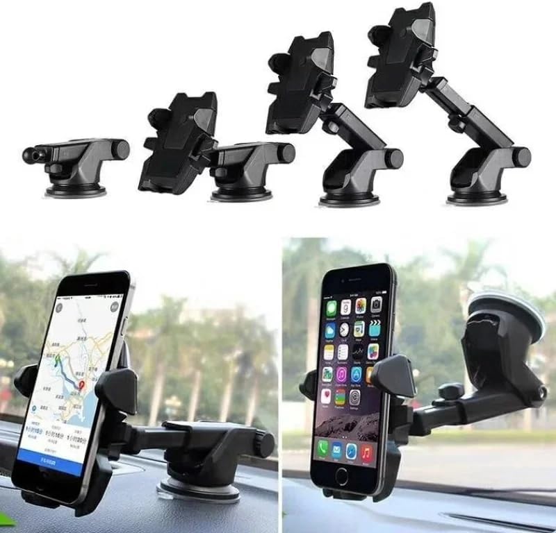 Araç İçin Telefon Tutucu, 360 Derece Dönebilen, Tüm Telefonlara Uyumludur, Suv, Tır, Kamyonet, Pick Up, Panelvan İçin Extra Uzun Teleskopik Tutucu - Görsel 3