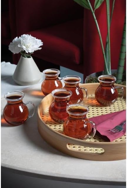 Keyfi Ala Borosilikat Cam Çay Bardağı Seti, 200ml, 6'lı, Termisil Kupa, Şık ve Dayanıklı (12) - Görsel 2