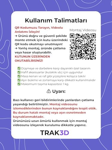 Alternative view of Premium Asılabilir Kulaklık Standı – Sağlam V5 Modeli, Kaydırmaz Keçeli, Ergonomik Stand, Steel Gray Edition (Montaj Videosunu İzlemeden Kullanmayın - Ürün Kolay Kırılmaz Karalama Yapmayın)