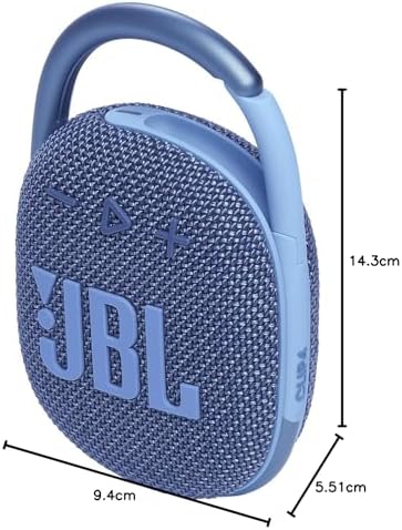 JBL Clip 4 Eco Bluetooth hoparlör, geri dönüştürülmüş malzemeden, mavi – su geçirmez, taşınabilir müzik kutusu, pratik karabinalı – 10 saate kadar kablosuz müzik akışı - Görsel 3