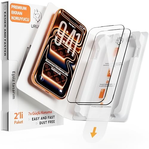 Premium iPhone 16 Pro Max Ekran Koruyucu 2'li Paket, Ultra HD Netlik & İnce Siyah Çerçeve, 9H+ Kırılmaz Cam, Tam Kaplama, UltraFit Kurulum Aparatı ile - Görsel 2