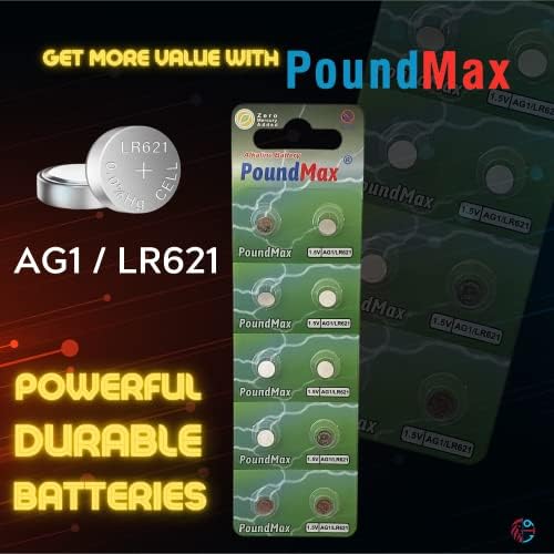 Alternative view of PoundMax 10 Adet AG1(LR621,LR60,364) 1.5V alkalin düğme pil