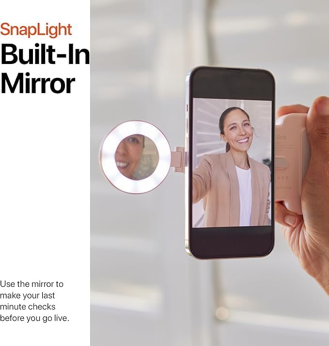 Alternative view of SnapPocket Light – LED selfie halka ışık, dört parlaklık ayarı ve entegre pil – manyetik tutucu her telefona sabitlenebilir – katlanabilir tasarım
